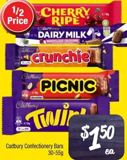 Farmer Jack's Cadbury Confectionery Bars offer