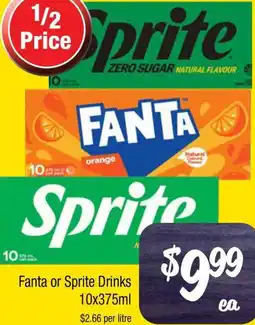 Farmer Jack's Fanta or Sprite Drinks offer