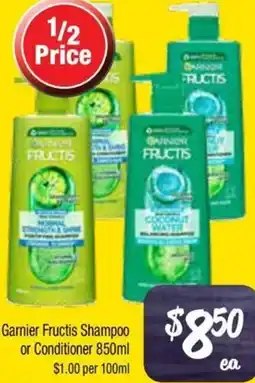 Farmer Jack's Garnier Fructis Shampoo or Conditioner offer