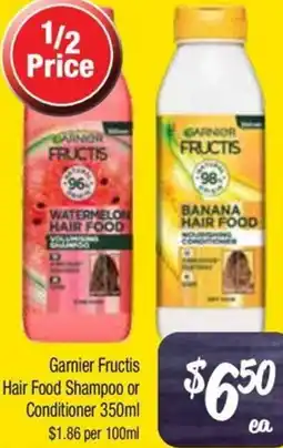 Farmer Jack's Garnier Fructis Hair Food Shampoo or Conditioner offer