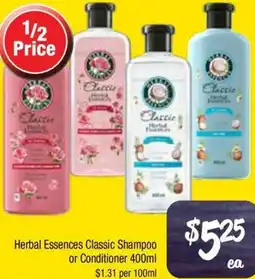 Farmer Jack's Herbal Essences Classic Shampoo or Conditioner offer