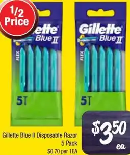 Farmer Jack's Gillette Blue II Disposable Razor offer