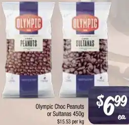 Farmer Jack's Olympic Choc Peanuts or Sultanas offer