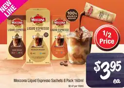 Farmer Jack's Moccona Liquid Espresso Sachets offer
