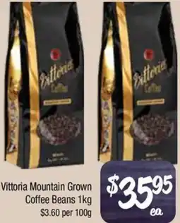 Farmer Jack's Vittoria Mountain Grown Coffee Beans offer