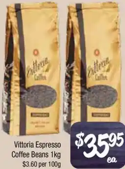 Farmer Jack's Vittoria Espresso Coffee Beans offer