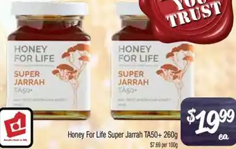 Farmer Jack's Honey For Life Super Jarrah TA50+ offer