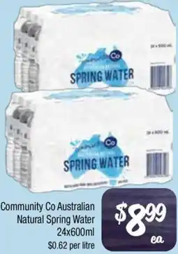 Farmer Jack's Community Co Australian Natural Spring Water offer