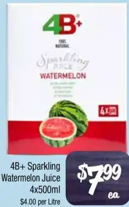 Farmer Jack's 4B+ Sparkling Watermelon Juice offer