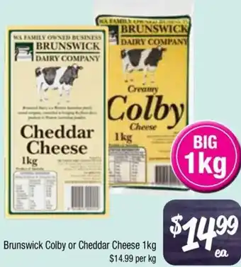 Farmer Jack's Brunswick Colby or Cheddar Cheese offer