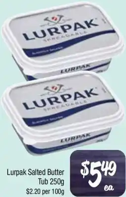 Farmer Jack's Lurpak Salted Butter Tub offer