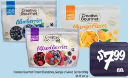 Farmer Jack's Creative Gourmet Frozen Blueberries, Mango or Mixed Berries offer