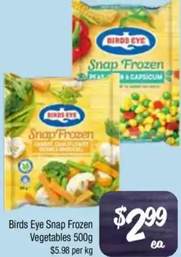 Farmer Jack's Birds Eye Snap Frozen Vegetables offer