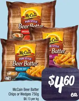 Farmer Jack's McCain Beer Batter Chips or Wedges offer