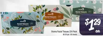 Farmer Jack's Orama Facial Tissues offer