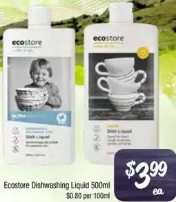 Farmer Jack's Ecostore Dishwashing Liquid offer