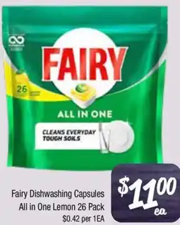 Farmer Jack's Fairy Dishwashing Capsules All in One Lemon offer