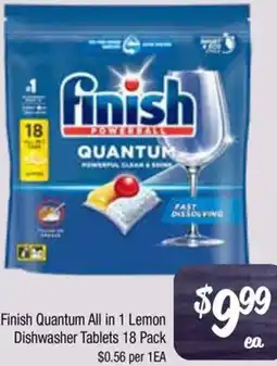 Farmer Jack's Finish Quantum All in 1 Lemon Dishwasher Tablets offer