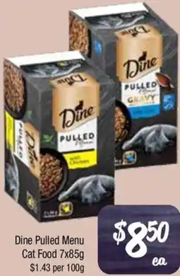 Farmer Jack's Dine Pulled Menu Cat Food offer