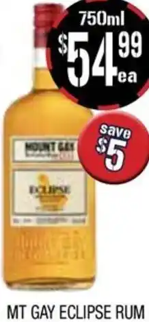 Farmer Jack's Mt gay eclipse rum offer