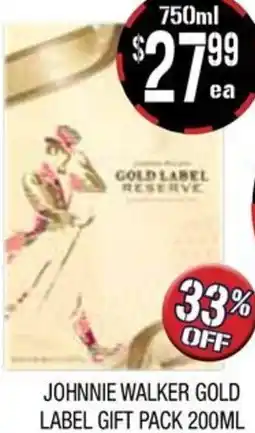 Farmer Jack's Johnnie walker gold label gift pack offer