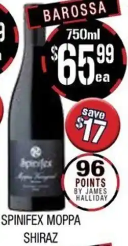 Farmer Jack's Spinifex moppa shiraz offer