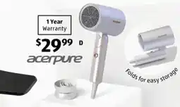 ALDI Acerpure Foldable Hairdryer offer