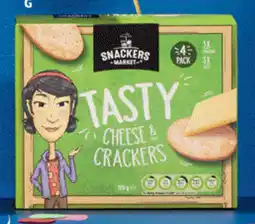 ALDI Snackers Market Tasty Cheese and Water Crackers offer
