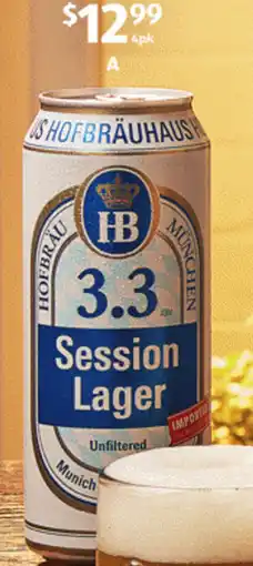ALDI Hofbräu Session Lager offer