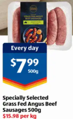ALDI Specially Selected Grass Fed Angus Beef Sausages offer