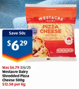 ALDI Westacre Dairy Shredded Pizza Cheese offer