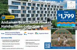 ALDI Andaman Beach Hotel Phuket, Handwritten Collection offer