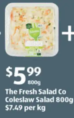 ALDI The Fresh Salad Co Coleslaw Salad offer