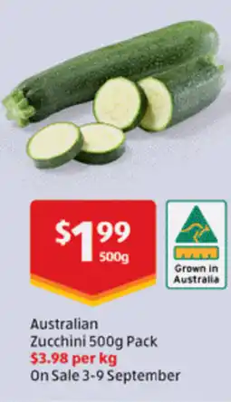 ALDI Australian Zucchini offer