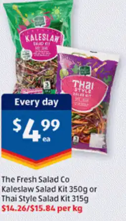 ALDI The Fresh Salad Co Kaleslaw Salad Kit or Thai Style Salad Kit offer
