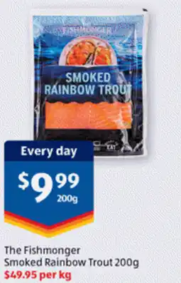ALDI The Fishmonger Smoked Rainbow Trout offer