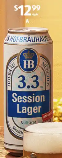 ALDI Hofbräu Session Lager offer