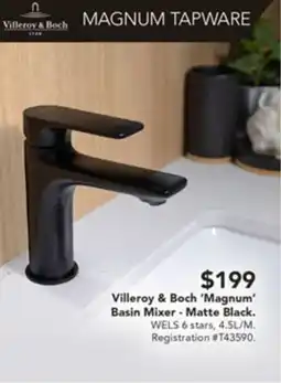 Harvey Norman Villeroy & Boch 'Magnum Basin Mixer offer