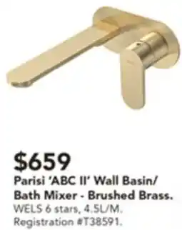 Harvey Norman Parisi ‘ABC II' Wall Basin/ Bath Mixer offer
