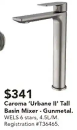 Harvey Norman Caroma 'Urbane II' Tall Basin Mixer offer
