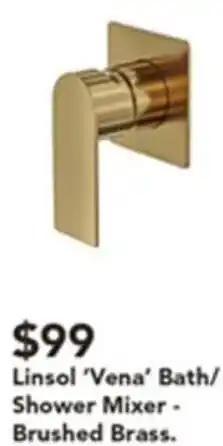 Harvey Norman Linsol 'Vena' Bath/ Shower Mixer offer