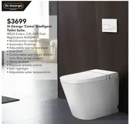 Harvey Norman St George 'Como' Intelligent Toilet Suite offer