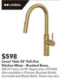 Harvey Norman Linsol 'Halo S2' Pull-Out Kitchen Mixer offer