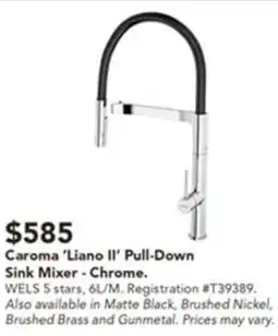 Harvey Norman Caroma 'Liano II' Pull-Down Sink Mixer offer