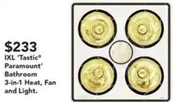 Harvey Norman IXL 'Tastic Paramount' Bathroom 3-in-1 Heat, Fan and Light. offer