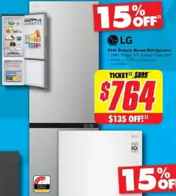 The Good Guys LG 335L Bottom Mount Refrigerator offer