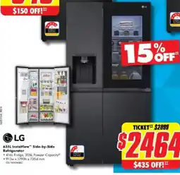 The Good Guys LG 635L InstaView™ Side-by-Side Refrigerator offer