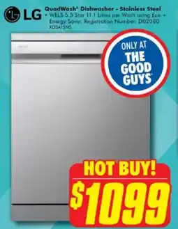 The Good Guys LG QuadWash Dishwasher offer