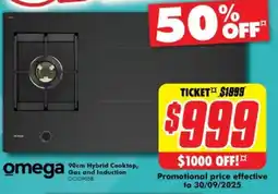 The Good Guys 90cm Hybrid Cooktop, Gas and Induction offer