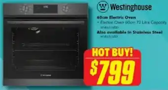 The Good Guys Westinghouse 60cm Pyrolytic Oven offer